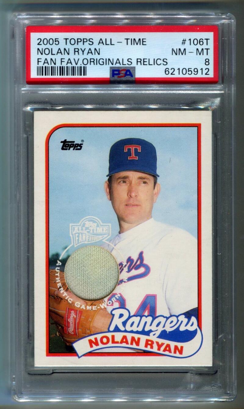 Nolan Ryan 2005 Topps All Time #106T Relics /50. PSA 8 Image 1