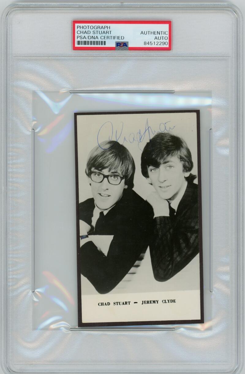 Chad Stuard and Jeremy Clyde Photograph Inscribed Chad Stuart Autograph. Auto PSA Image 1