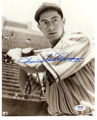 Dom Dimaggio Signed 8x10 Photo. PSA Image 1