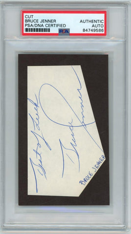 Bruce Jenner Signed Autograph Cut. Auto PSA/DNA Image 1