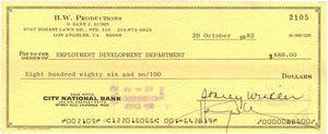 Henry Winkler Signed Check. JSA Image 1