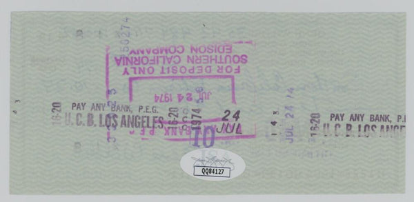 Gene Wilder Signed Check. Auto JSA Image 2