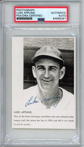 Luke Appling Signed Photo. Auto PSA Image 1