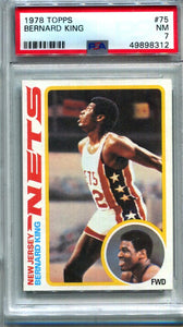 Bernard King 1978 Topps Trading Card. Auto PSA Image 1