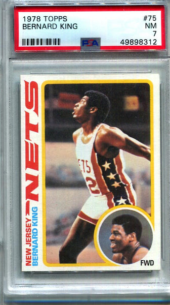 Bernard King 1978 Topps Trading Card. Auto PSA Image 1