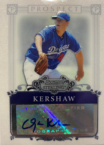 2006 Bowman Sterling Clayton Kershaw Signed Rookie Prospect. NM-MT Auto Image 1