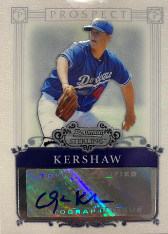 2006 Bowman Sterling Clayton Kershaw Signed Rookie Prospect. NM-MT Auto Image 1