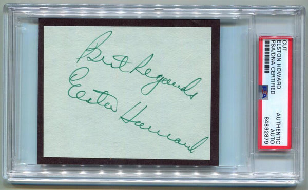 Elston Howard Signed Cut. Auto PSA (jm) Image 1