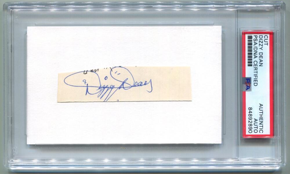 Dizzy Dean Signed Cut Card. Auto PSA (jm) Image 1