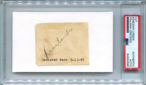 Kenesaw Landis Signed Cut Card. PSA Authentic.(jm) Image 1