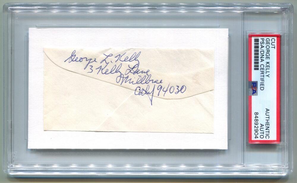 George Kelly Signed Cut Card. PSA Authentic.(jm) Image 1