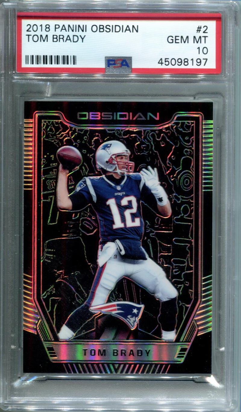 Tom Brady 2018 Panini Obsidian #2. 85/100, PSA Gem Mint 10 Top Pop Image 1