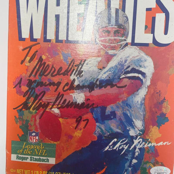 Leroy Neiman Signed and Personalized Wheaties Box. Auto JSA  Image 2