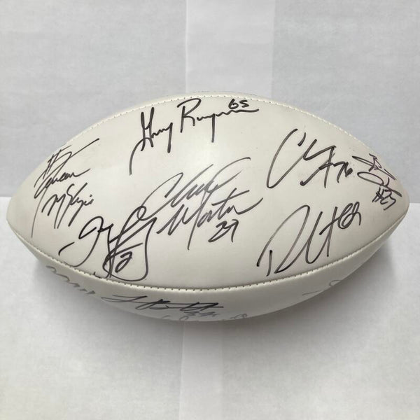 2006 New York Giants Team Signed Ball. Auto JSA Image 2