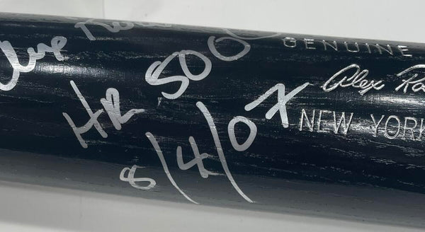 Alex Rodriguez Signed + Inscribed "500 HR Club" Bat. Auto PSA  Image 3