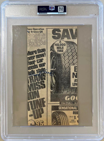 Mickey Mantle & Whitey Ford Newspaper Cut, Bill Gallo Artwork. Auto PSA Image 3