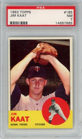 1963 Topps Jim Kaat #165. PSA 7  Image 1