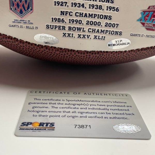 Sam Huff Signed NY Giants Football. Auto Sports Mem VIP  Image 3