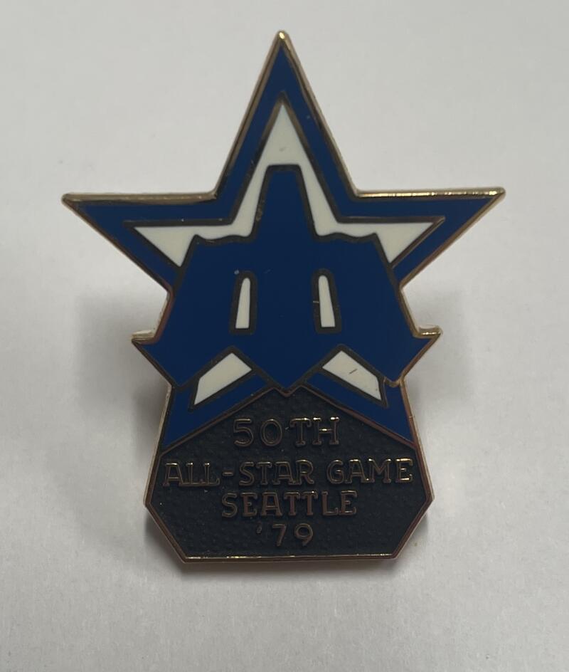 1979 Original Seattle Mariners All Star Game Press Pin. Balfour  Image 1