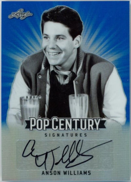 Anson Williams Happy Days Potsie LE 14/25 Signed 2018 Leaf Pop Century  Image 1