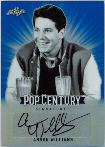 Anson Williams Happy Days Potsie LE 14/25 Signed 2018 Leaf Pop Century  Image 1