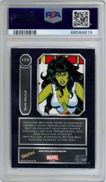 2022 Marvel She-Hulk Light FX Gold #177 Skybox. PSA Image 2