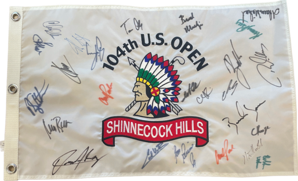 104th US Open Multi Signed Pin Flag. Auto JSA Image 1