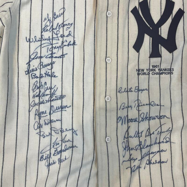 Mitchell & Ness Cooperstown Collection 1961 Yankees Signed Jersey 24 Signatures. Auto PSA  Image 3