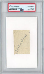 Jackie Kennedy Onassis Signed Cut. Auto PSA Image 1