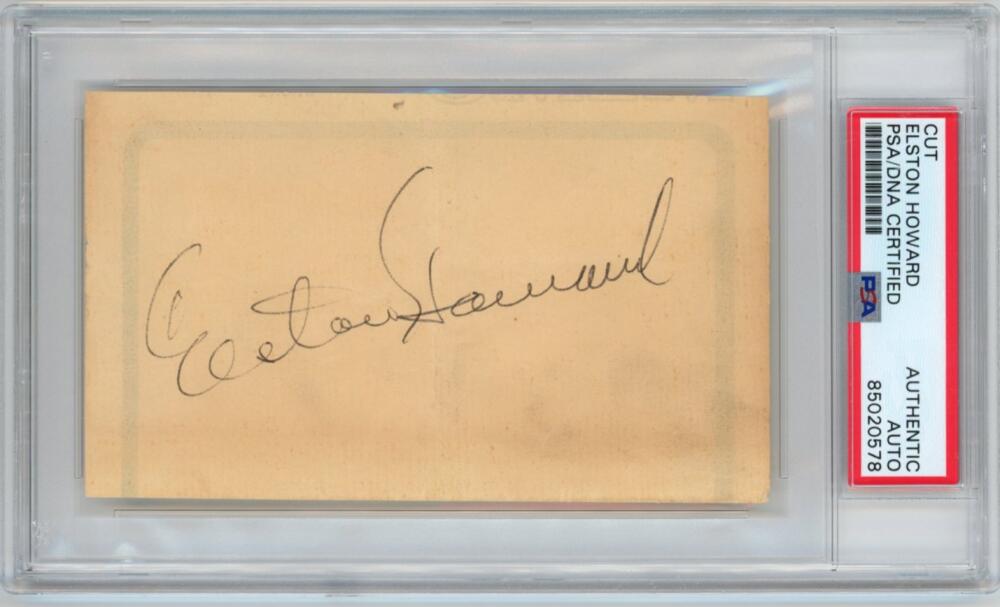 Elston Howard Signed Cut. Auto PSA Image 1