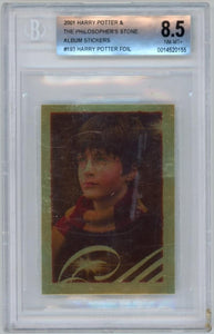 2001 Harry Potter Film Album Stickers Harry Potter #193 Foil. BGS 8.5 Image 1