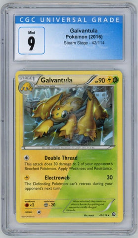 2016 Pokemon Galvantula Steam Siege 42/114. CGC Mint 9 Image 1