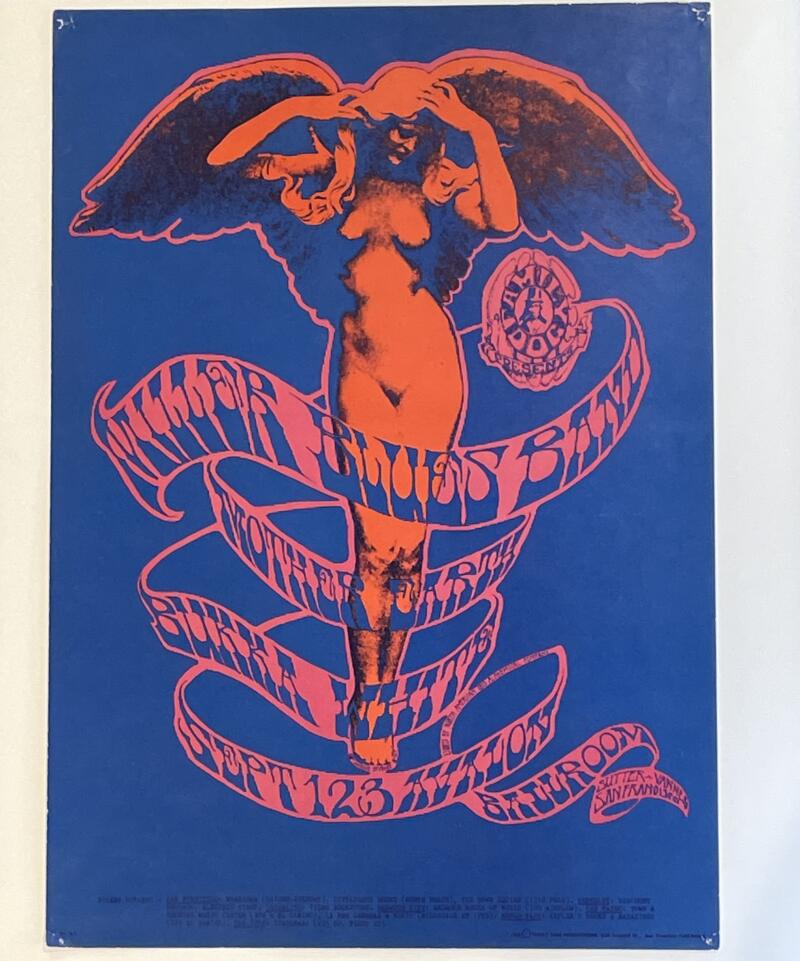 Miller Blues 1967 Avalon Ballroom Family Dog Concert Poster 14x20  Image 1