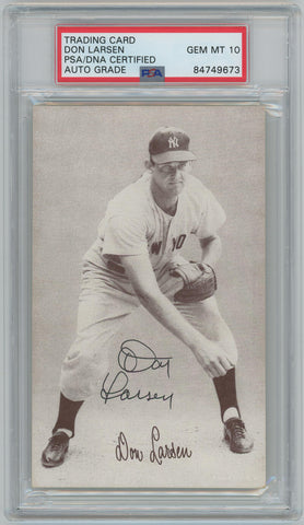 Don Larson Signed Trading Card. Auto PSA Mint 10  Image 1