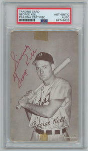 1947-1966 George Kell Signed Exhibit Trading Card. Auto PSA  Image 1