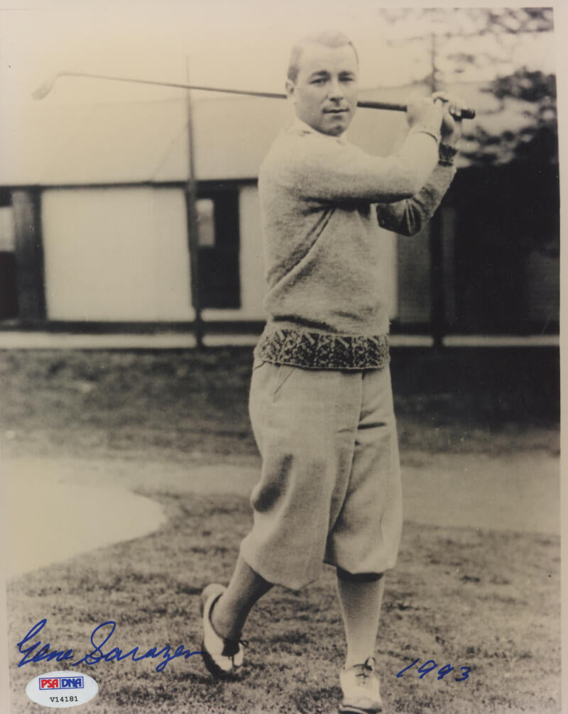 Gene Sarazen Signed 8x10 Photo. Auto PSA  Image 1