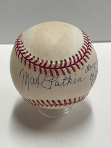 Max Patkin Signed+Inscribed Baseball. Auto JSA  Image 1