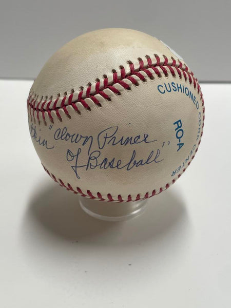 Max Patkin Signed+Inscribed Baseball. Auto JSA  Image 2