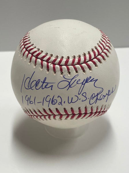 Hector Lopez Signed+Inscribed Baseball Gem Mint. Auto JSA  Image 1