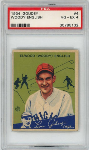 1934 Goudy Woody English #4. PSA 4 Image 1