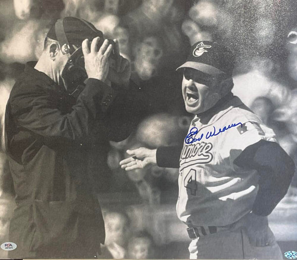 Earl Weaver Signed 16x20 Photo. Auto PSA  Image 1