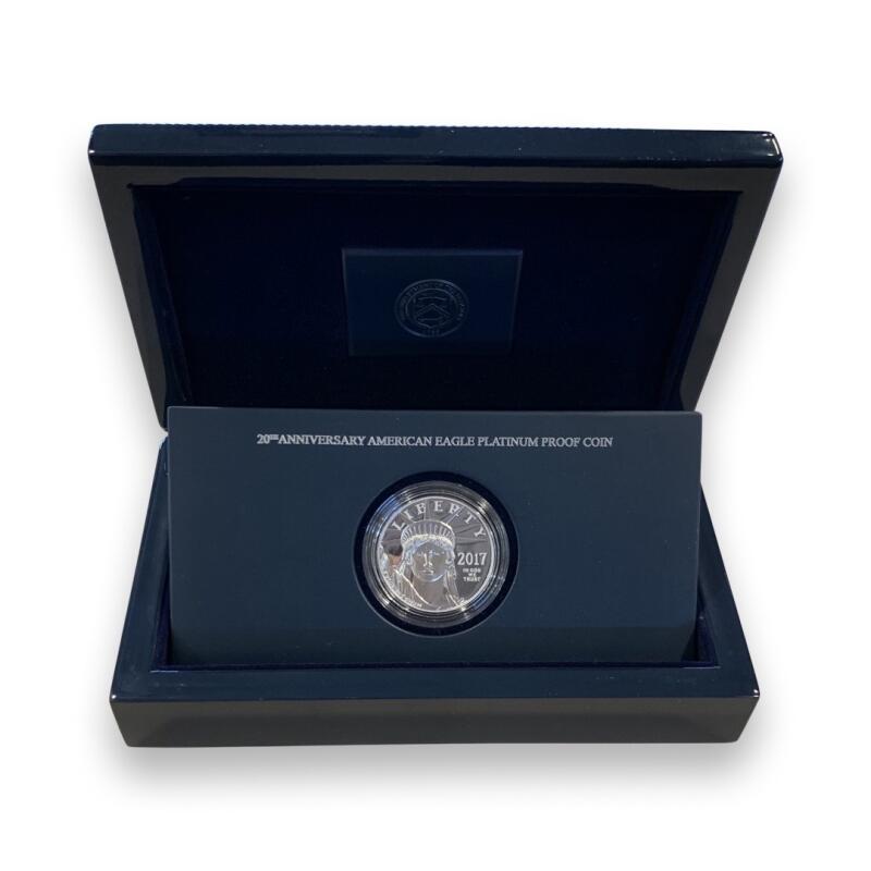 2017 Proof One Ounce 1 Oz Platinum Eagle, with Original Case and COA Image 1