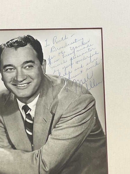 Vintage Mel Allen Signed+Inscribed 9x7 Photo. Auto JSA  Image 2