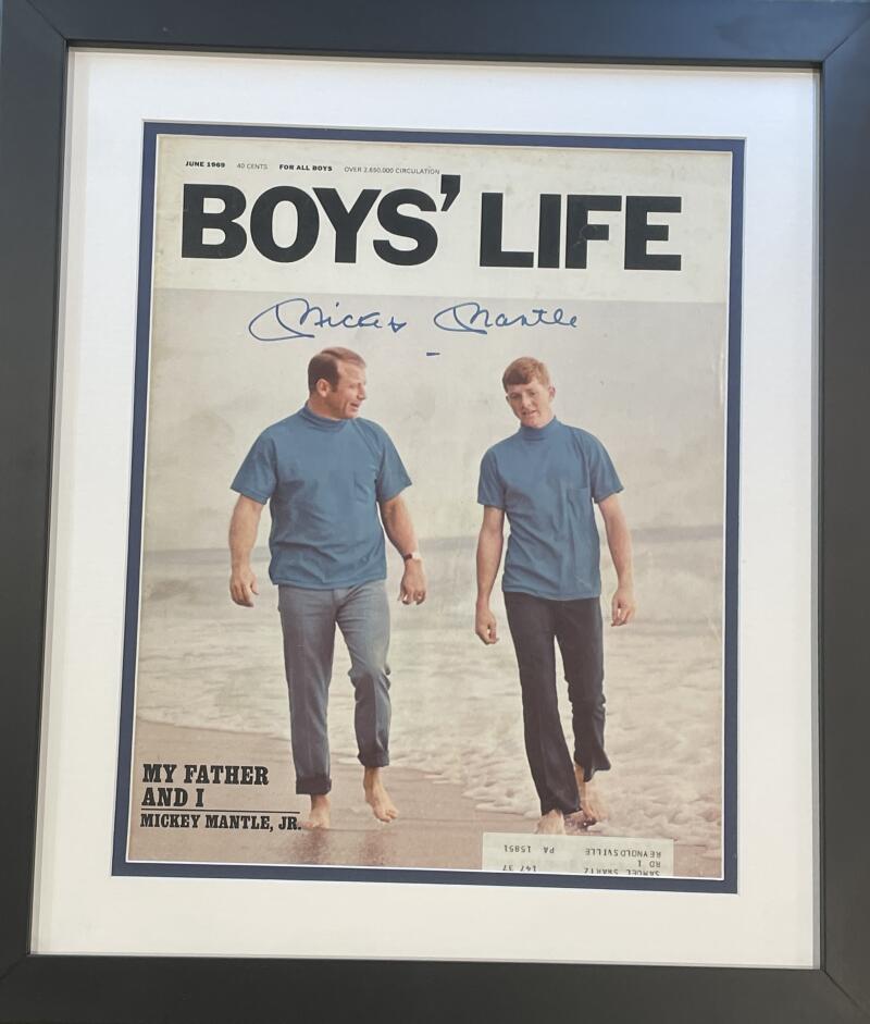 Mickey Mantle Signed "Boy's Life" Magazine Cover 1969. Auto PSA Image 1