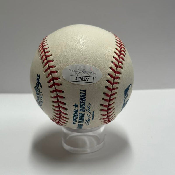 Miguel Cairo Single Signed Baseball. Auto JSA Image 3