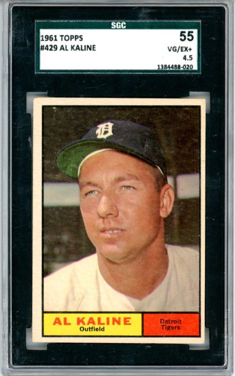 Al Kaline 1961 Topps Trading Card #429. SGC 4.5  Image 1