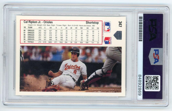 1991 Upper Deck Signed Cal Ripken Jr. PSA/DNA Image 2