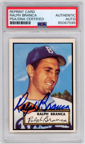 1952 Topps Reprint Signed Ralph Branca. PSA/DNA Image 1