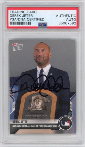 2021 Topps Now Signed Derek Jeter. PSA Image 1