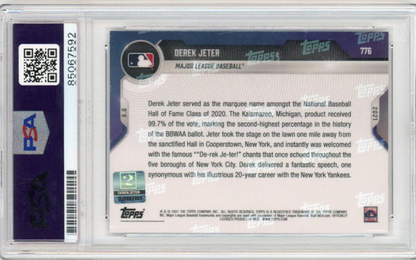 2021 Topps Now Signed Derek Jeter. PSA Image 2